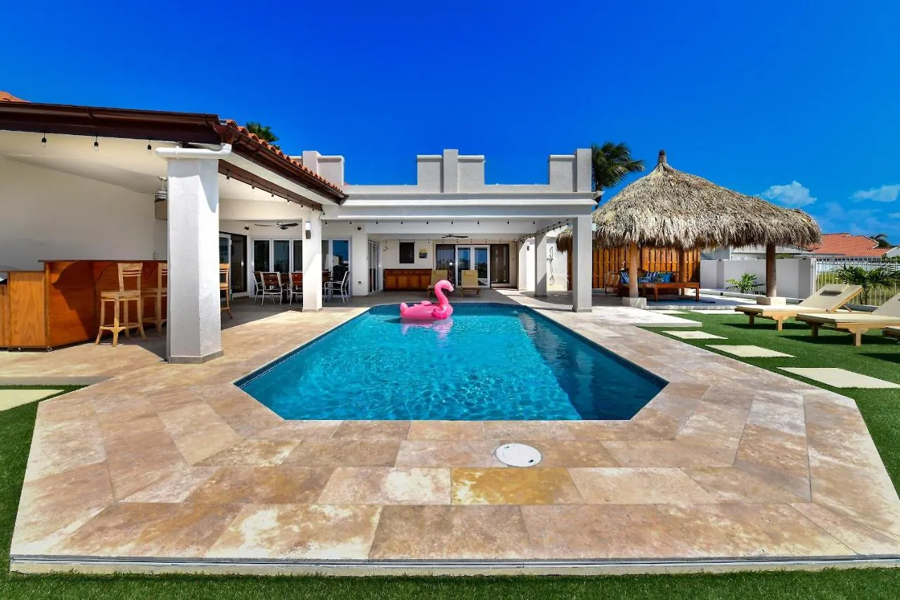 New Ocean View With Rooftop Terrace In Malmok Palm Beach